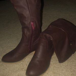 Journee Collection Taven Riding Boots (wine)
